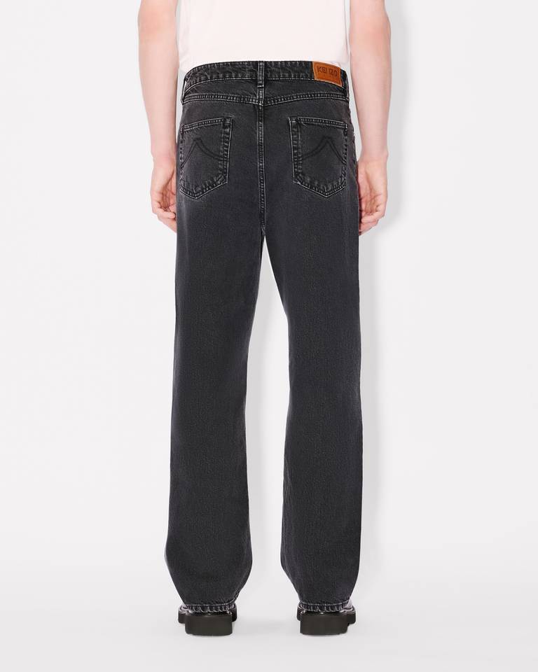 Kenzo Botan Loose Fit Jeans In Japanese Denim In Black