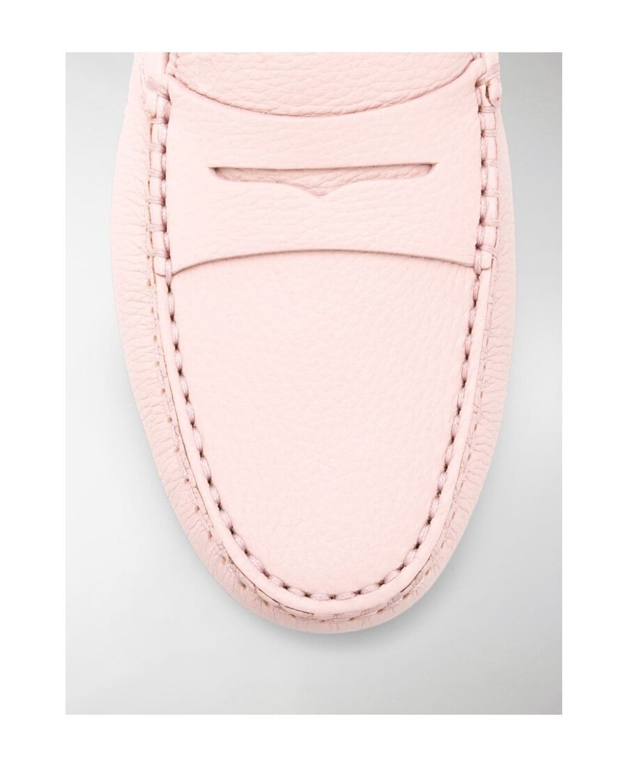 Tod's Light Pink Light Pink Gommino Leather Driving Shoes In Pink