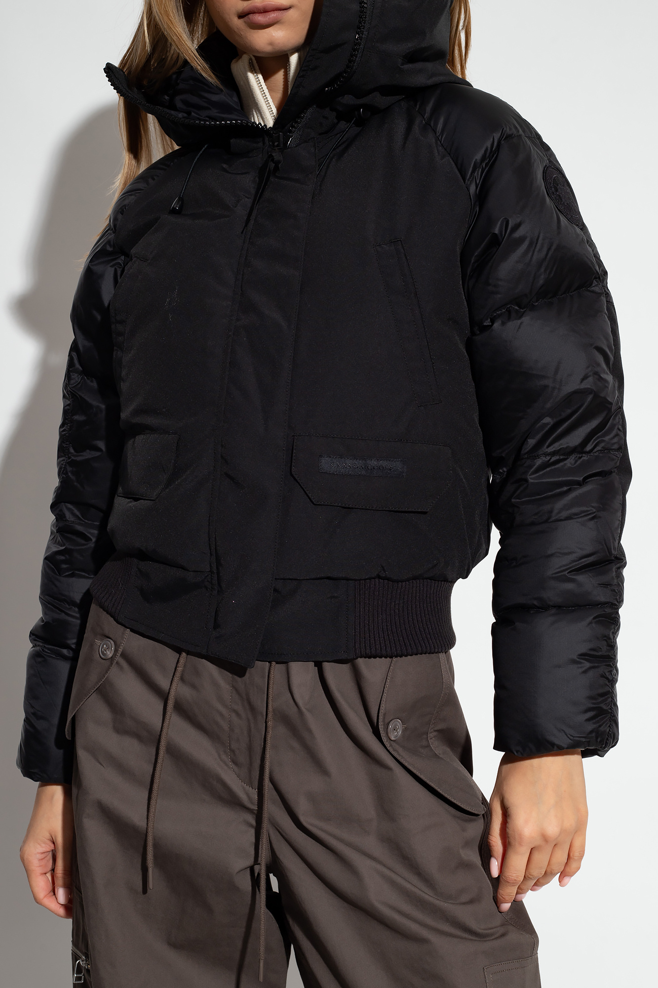Canada Goose Paradigm Chilliwack Hooded Bomber Jacket In Black