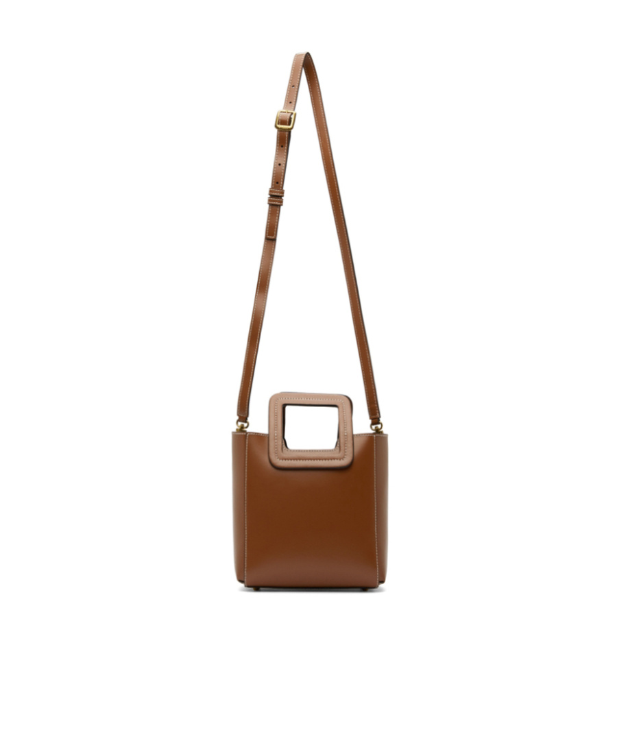 Staud Mini Shirley Shoulder Bag In Brown