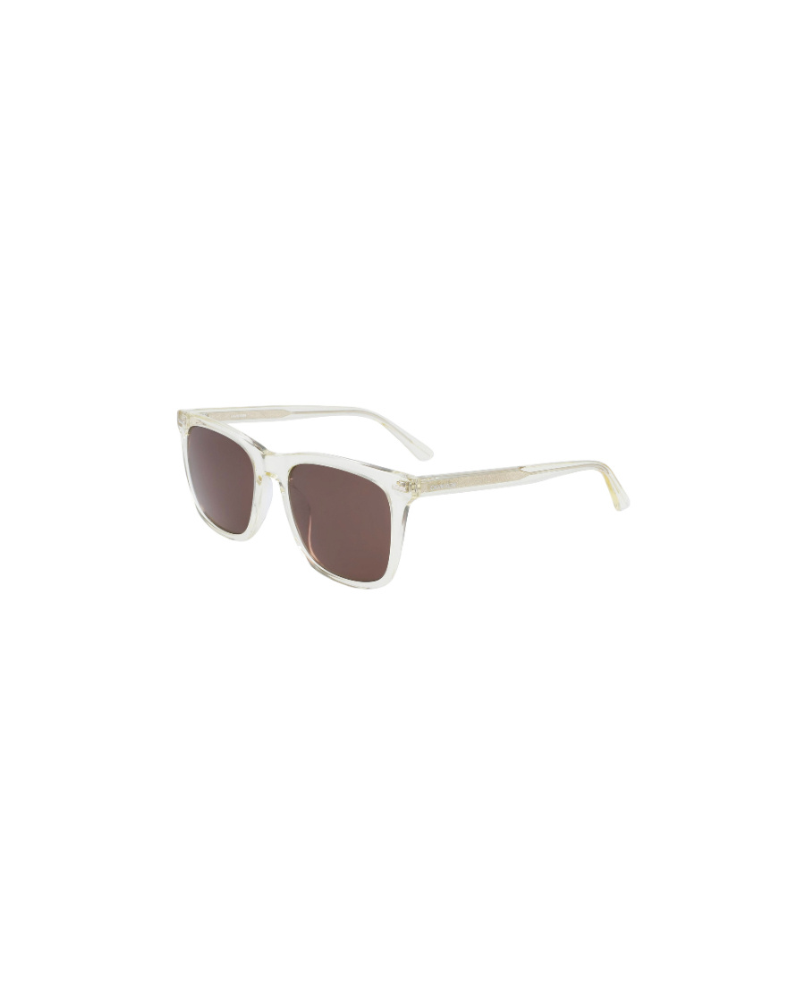 Calvin Klein Geometric Frame Sunglasses In Brown