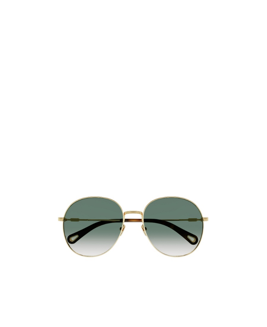 Chloé Logo-engraved Pilot-frame Sunglasses In Gray