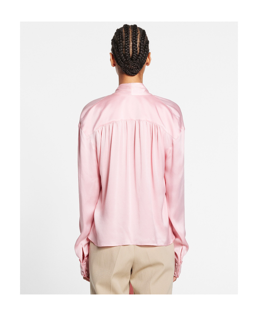Lanvin Satin Top Sleeves Bow Detail In Pink