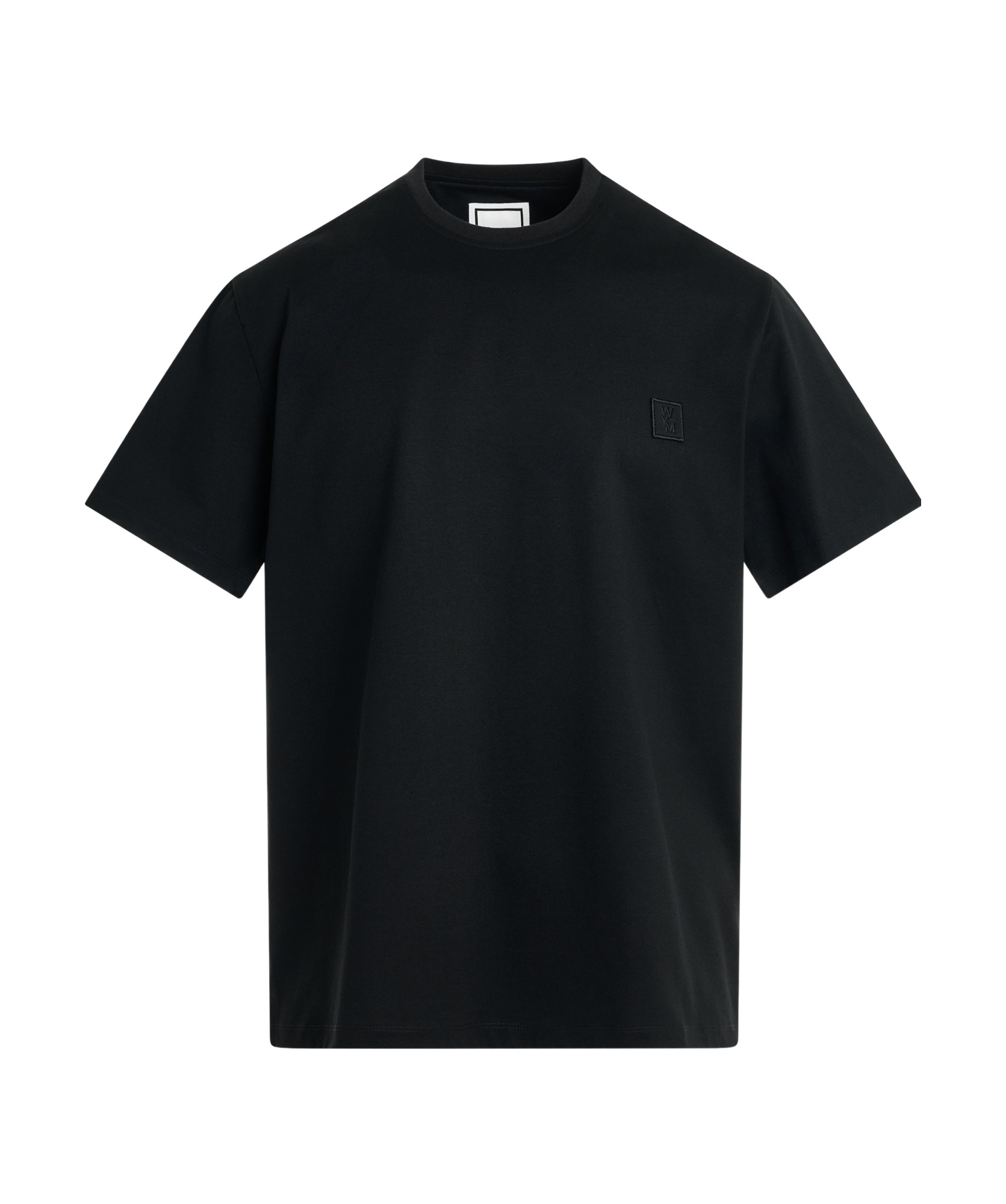 Wooyoungmi Black Cotton Back Logo T-shirt In Black
