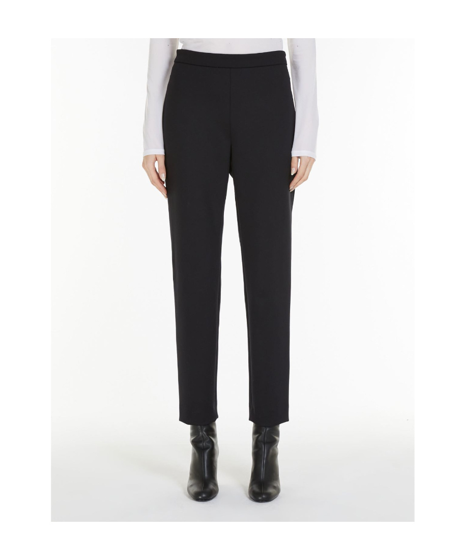 Max Mara Zipper Casual Pants In Black