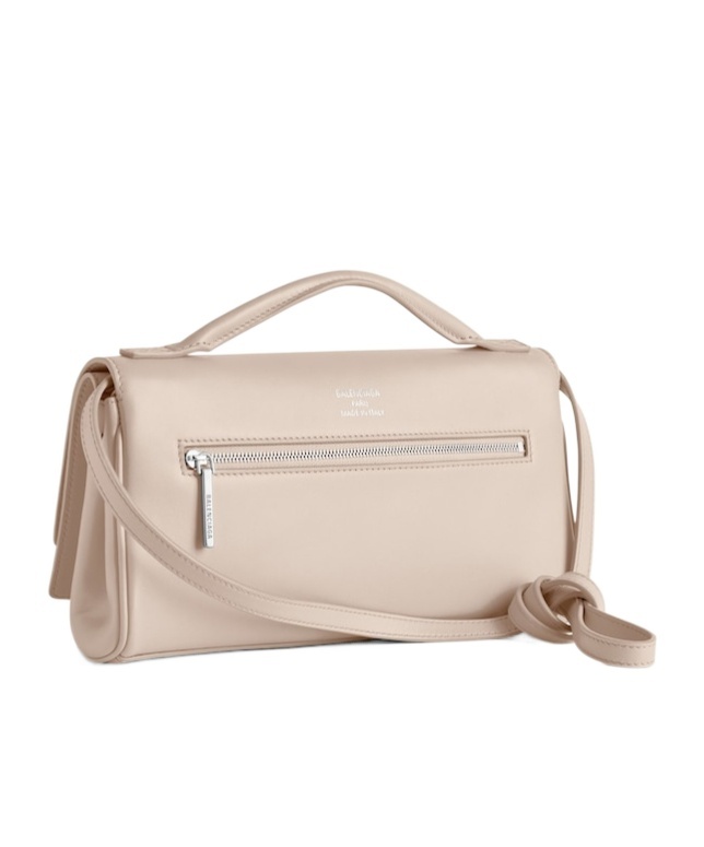 Balenciaga Women's Bel Air Small Clutch On Strap In Almond In Almond-colored