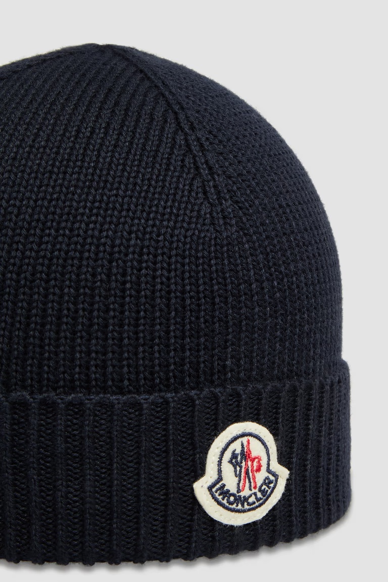 Moncler Cotton Rimless Cap In Black