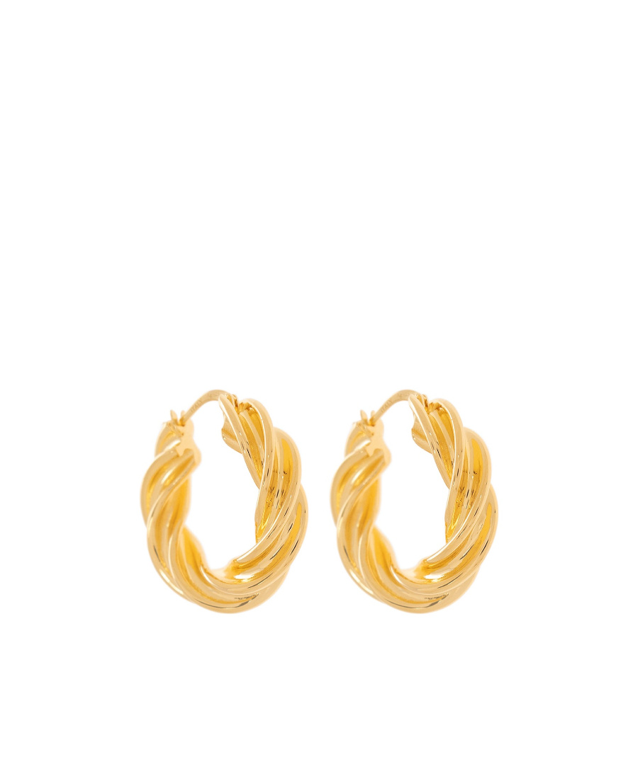 Bottega Veneta Hoop Earrings In Yellow