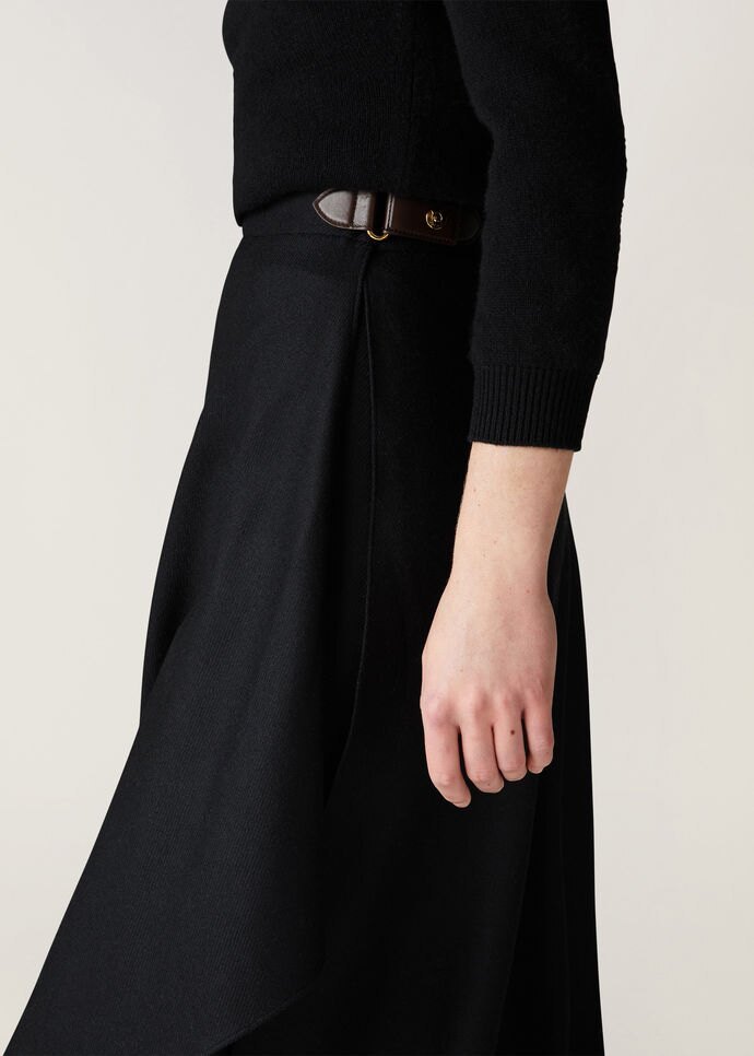 Loro Piana Cashmere Skirt In Black