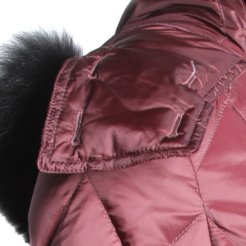 Burberry Double-breasted Slimming Hooded Down Jacket In Red