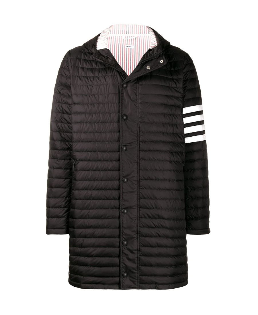 Thom Browne 4-bar Padded Coat In Black