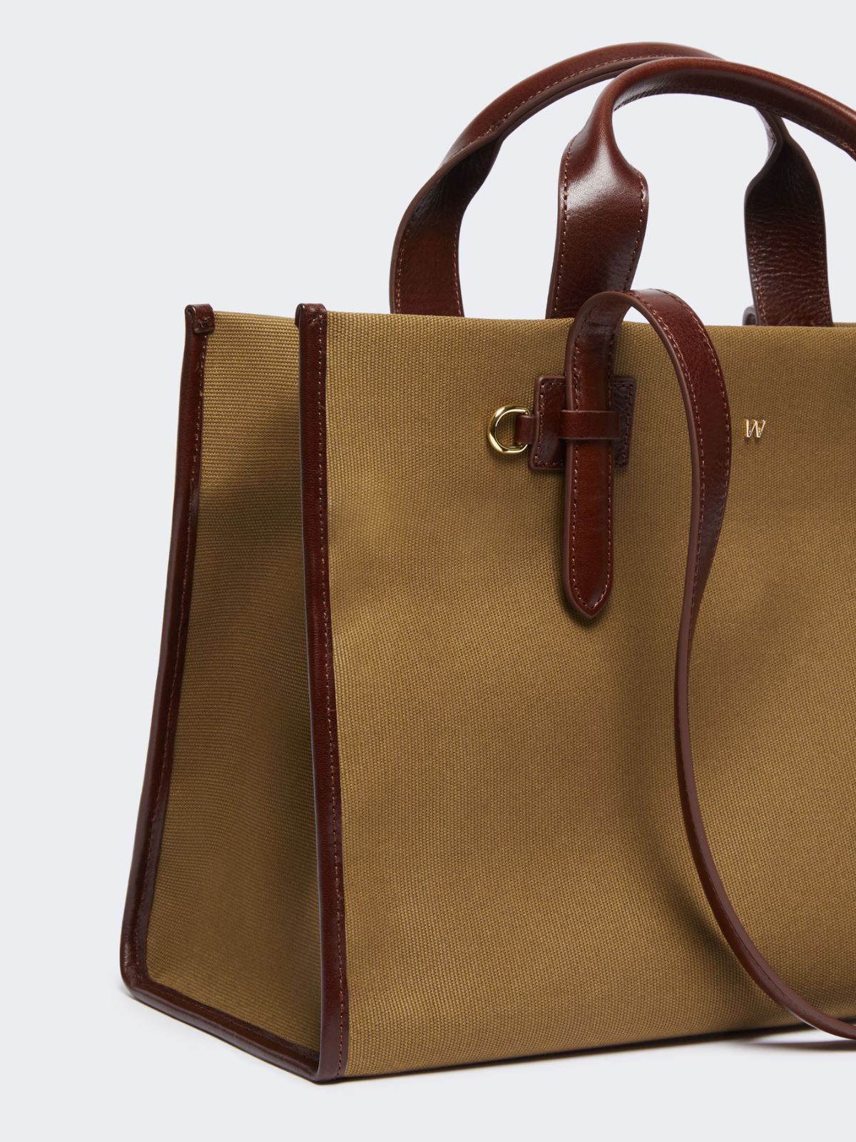 Weekend Max Mara Cotton And Leather Shopping Tote