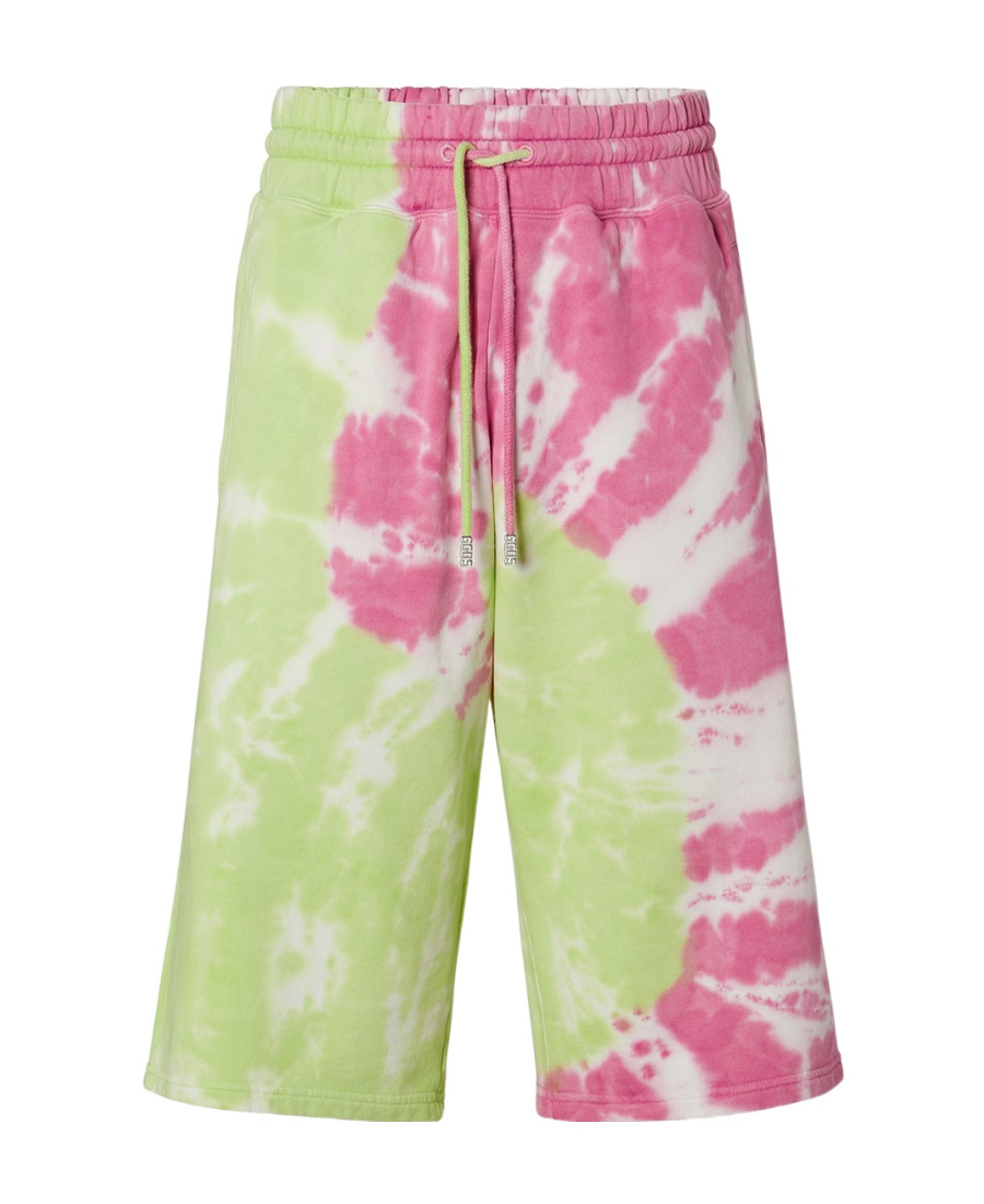 Gcds Tie Dye Sports Bermuda Shorts With Logo In Multi