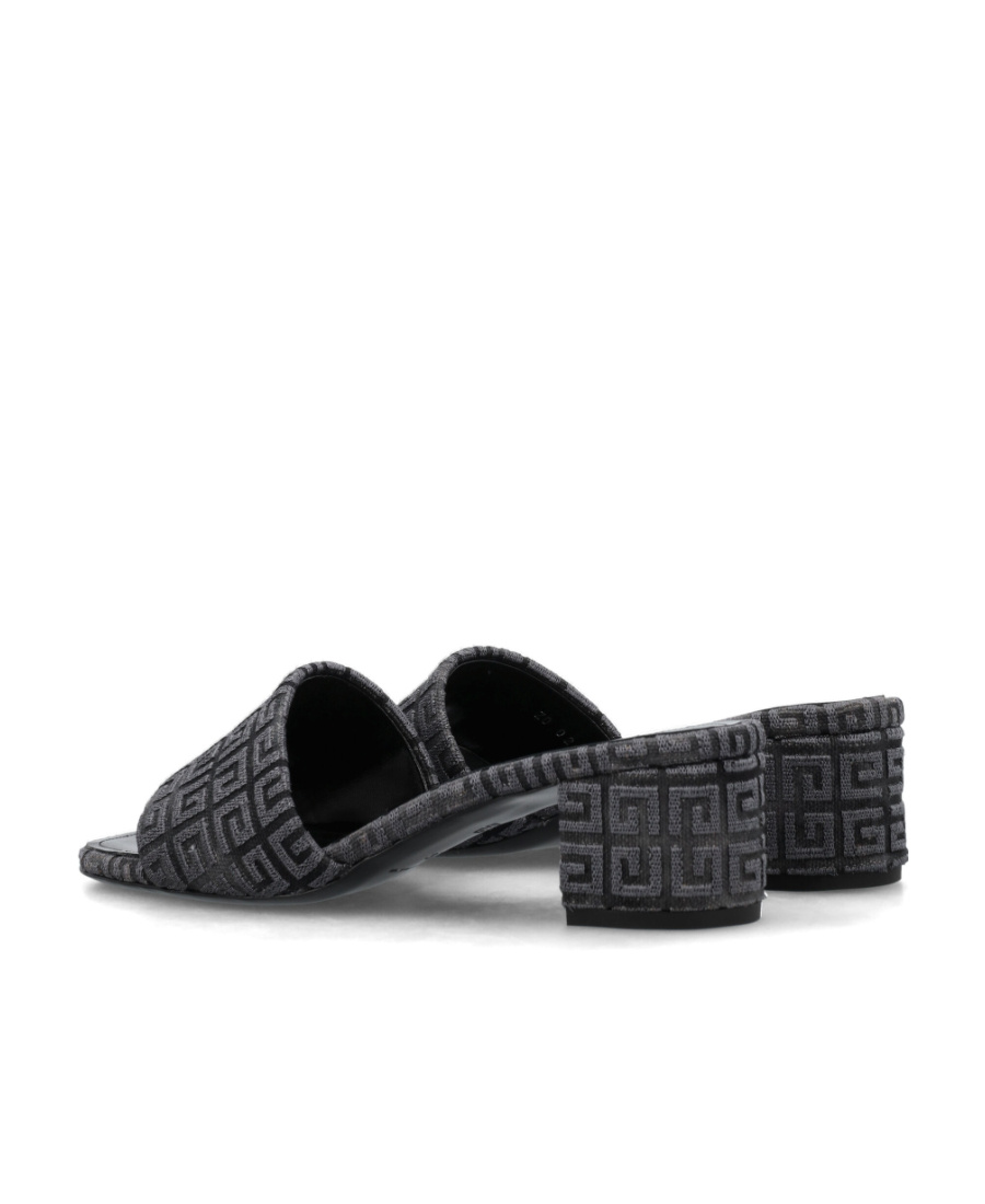Givenchy 55mm 4g-jacquard Leather Mules In Black