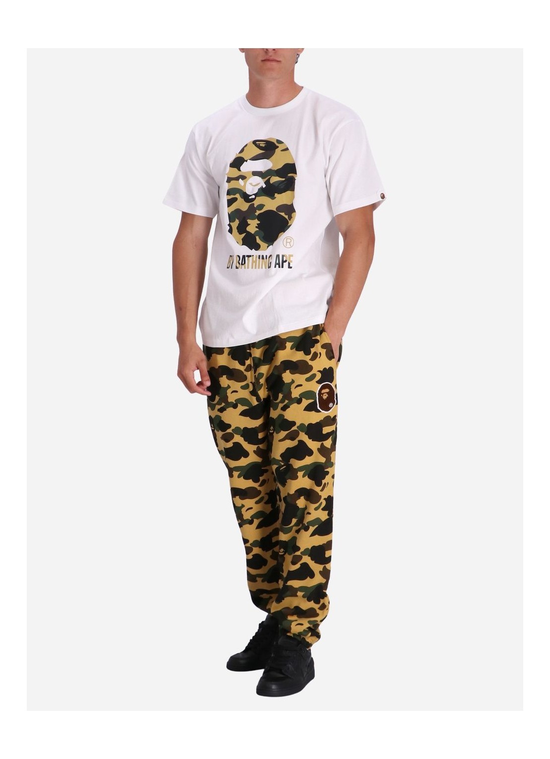 A Bathing Ape Elastic Waistband Sweatpants In Black