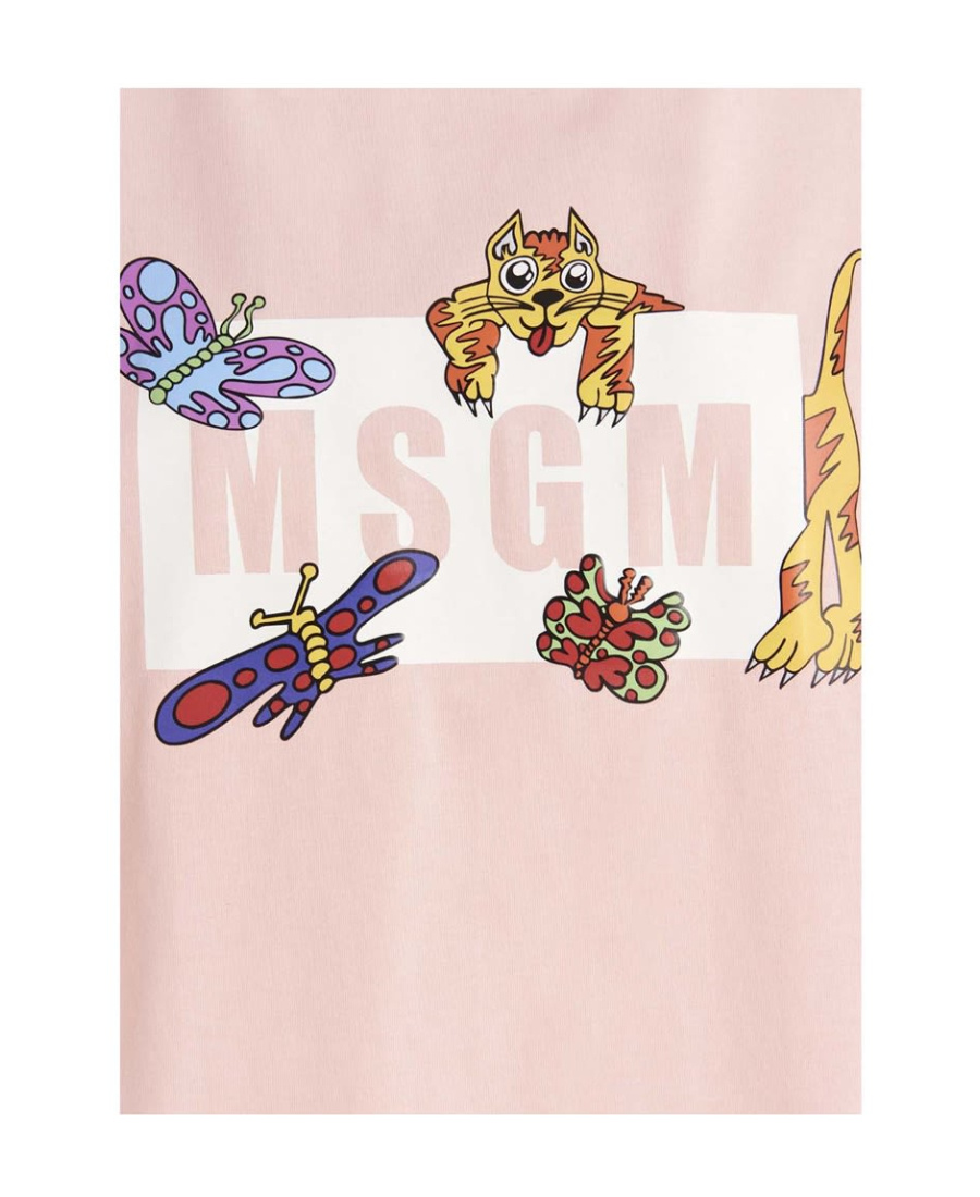 Msgm Woman T-shirt Pink Size S Cotton In Pink