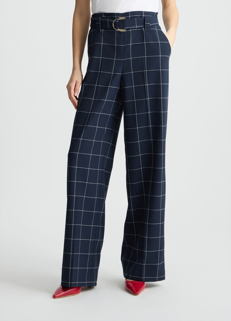 Shop Liu •jo Tailored Check Trousers