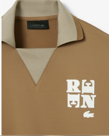 Lacoste Runway Polo Shirt Collar Badge Accent Sweatshirt In Green