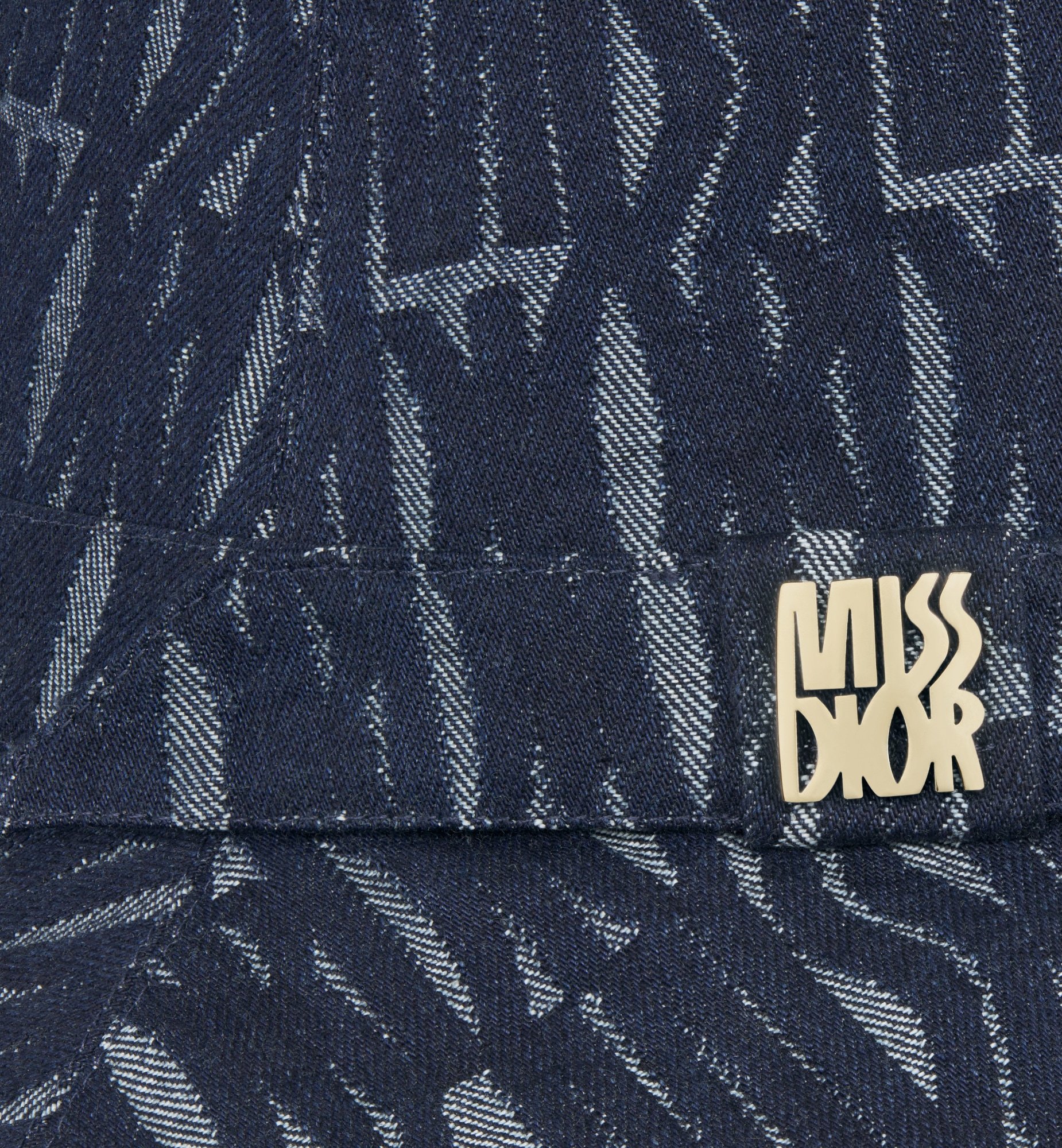 Dior Teddy-d Miss Allover Small Brim Bucket Hat In Black