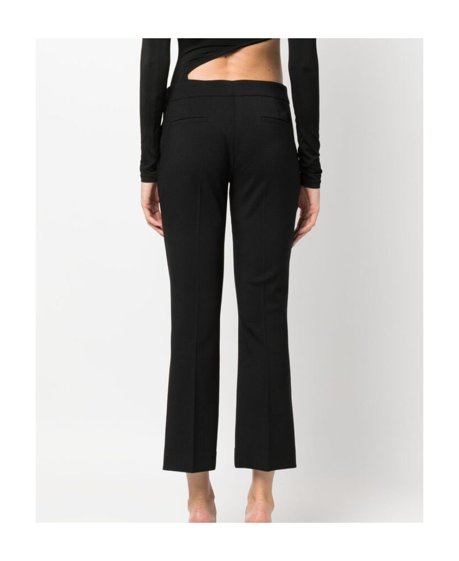 Blumarine Low-rise Cropped Trousers In Black