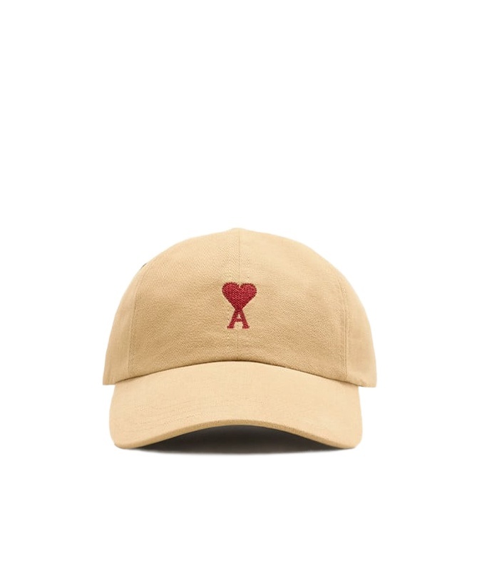Ami Alexandre Mattiussi Ami Di Coeur Embroidered Baseball Cap In Nude