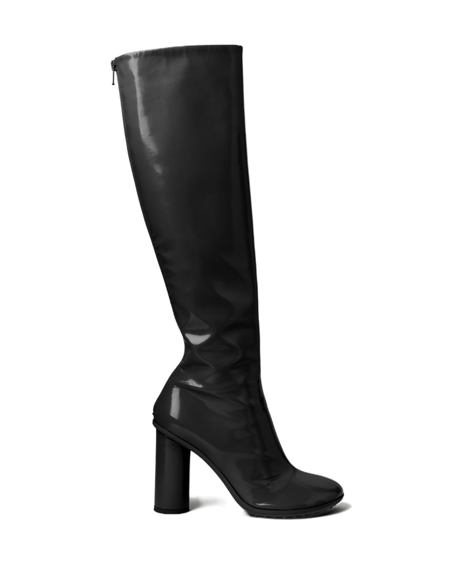 Bottega Veneta Black Leather Atomic Boots In Black