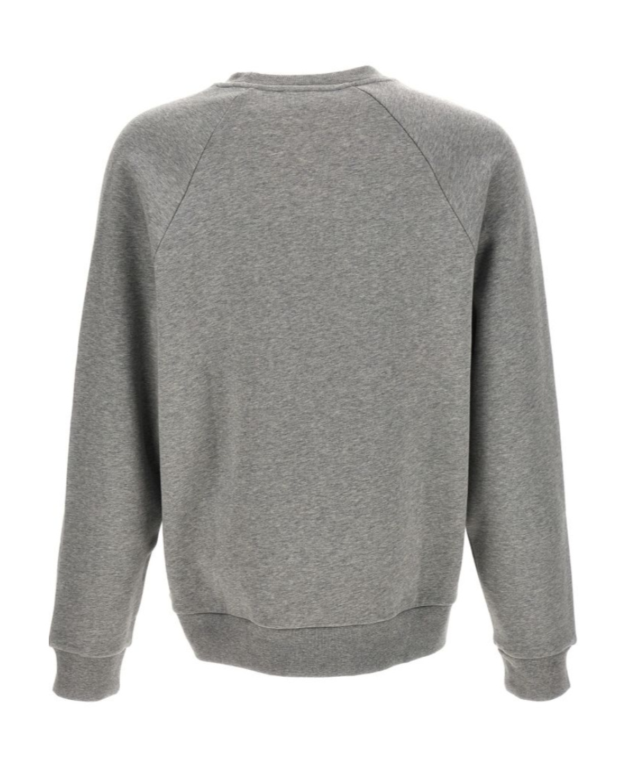 Apc A.p.c. Logo Printed Crewneck Sweater In Gray