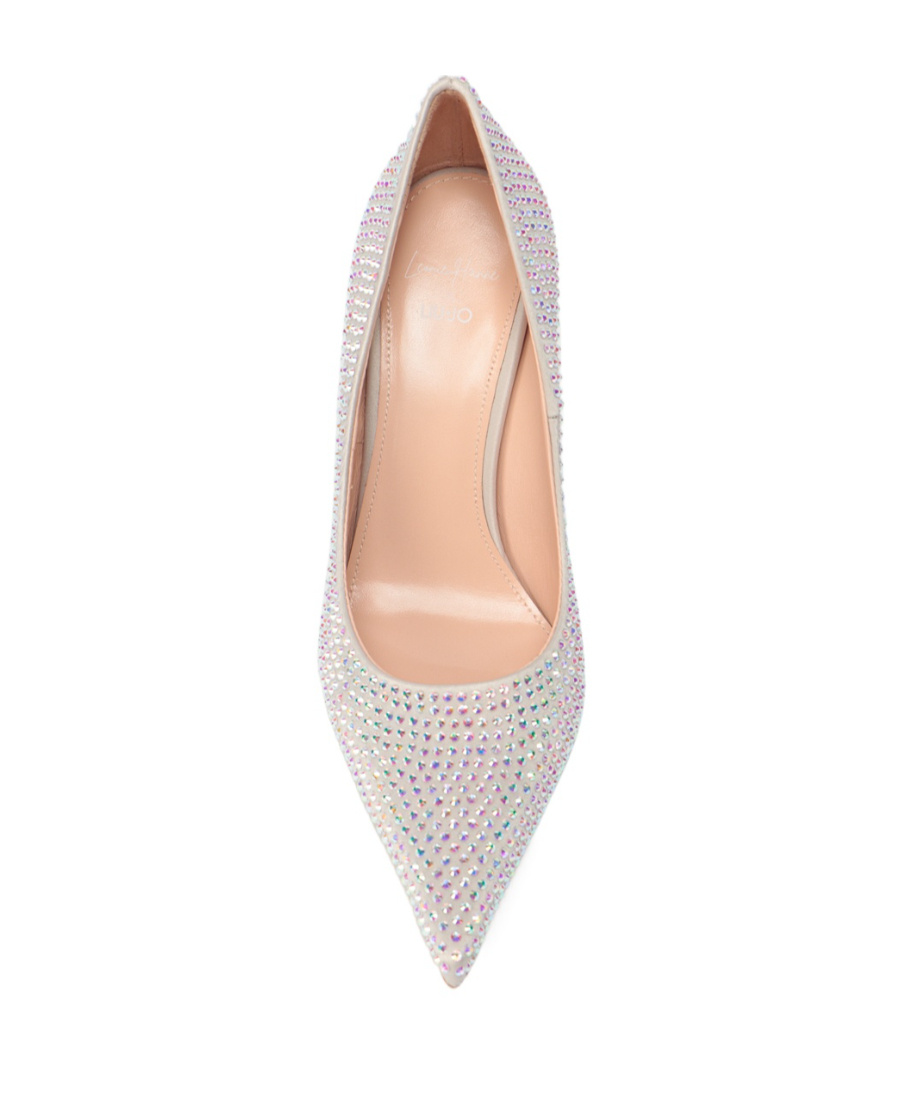 Liu •jo Crystal-embellished 10mm Leather Pumps In Multicolor