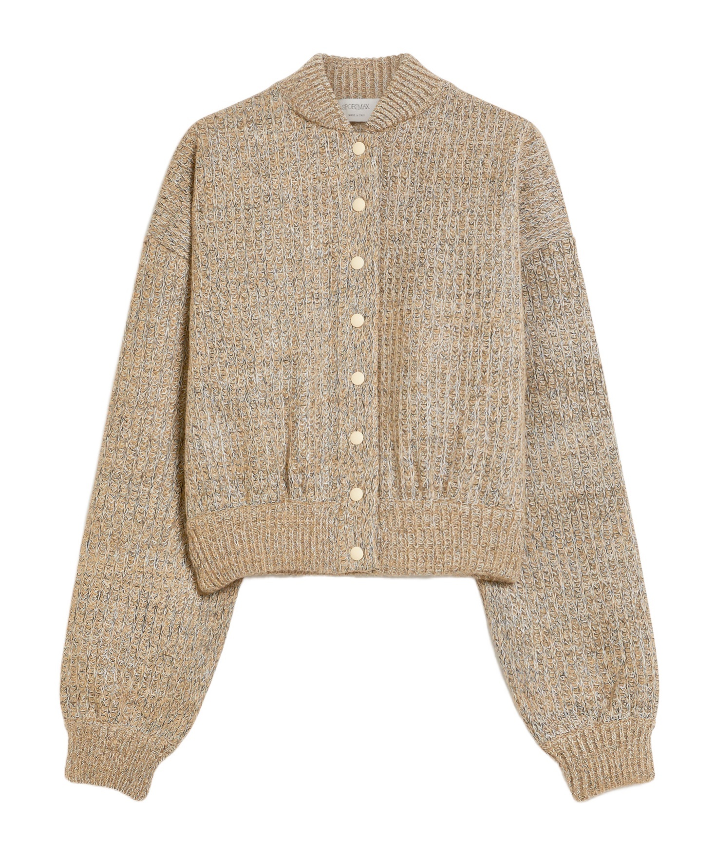 Sportmax Wool Knitted Pilot Jacket In Nude