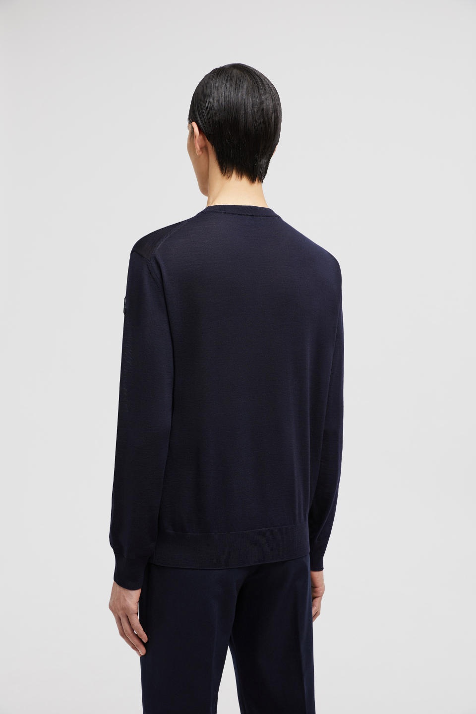 Moncler Lightweight Wool Pullover Sweater In Blue