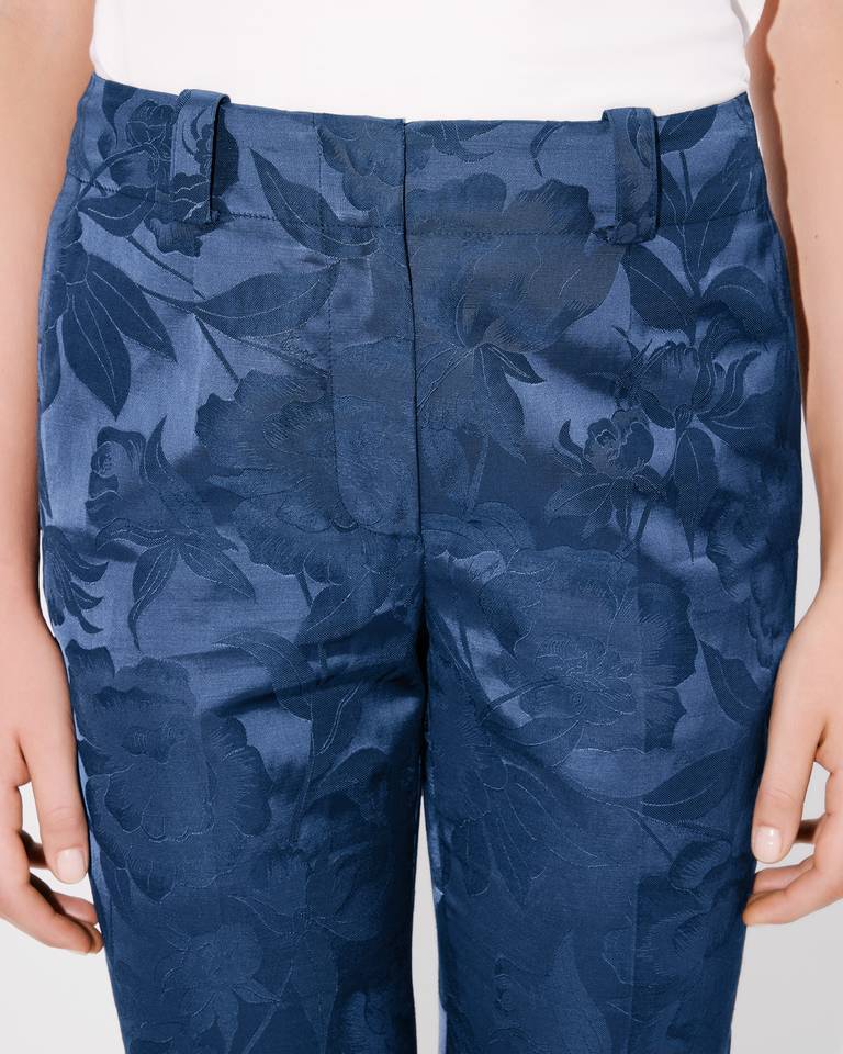 Kenzo Waistband Loop Casual Pants In Blue