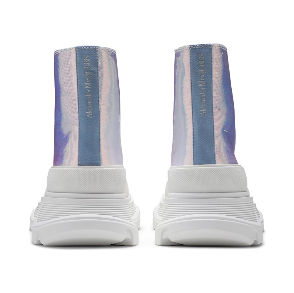 Alexander Mcqueen Tread Slick Metallic-effect Sneakers In Blue