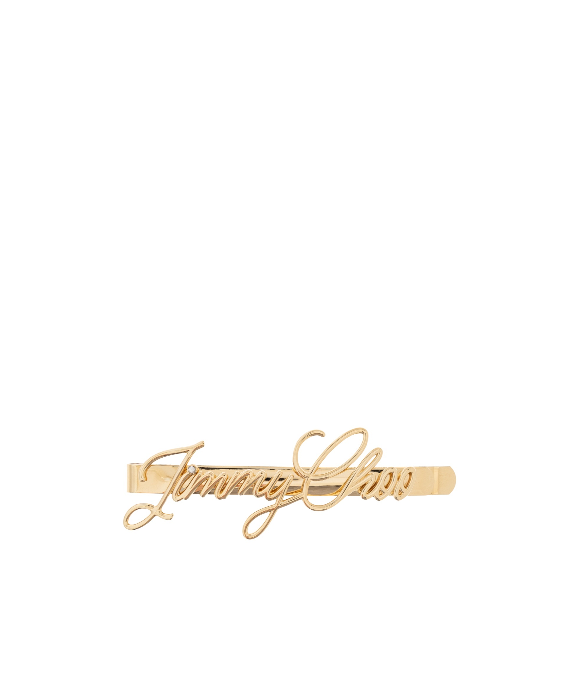 Jimmy Choo Logo Script Hair Clip In Yellow