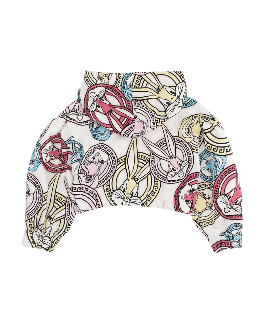 Monnalisa Looney Tunes Fleece Hoodie In White