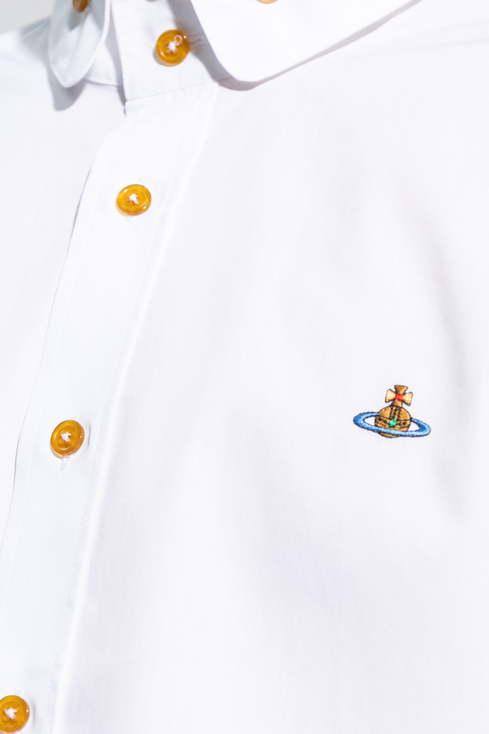 Vivienne Westwood Krall Logo-embroidered Cotton Shirt In White