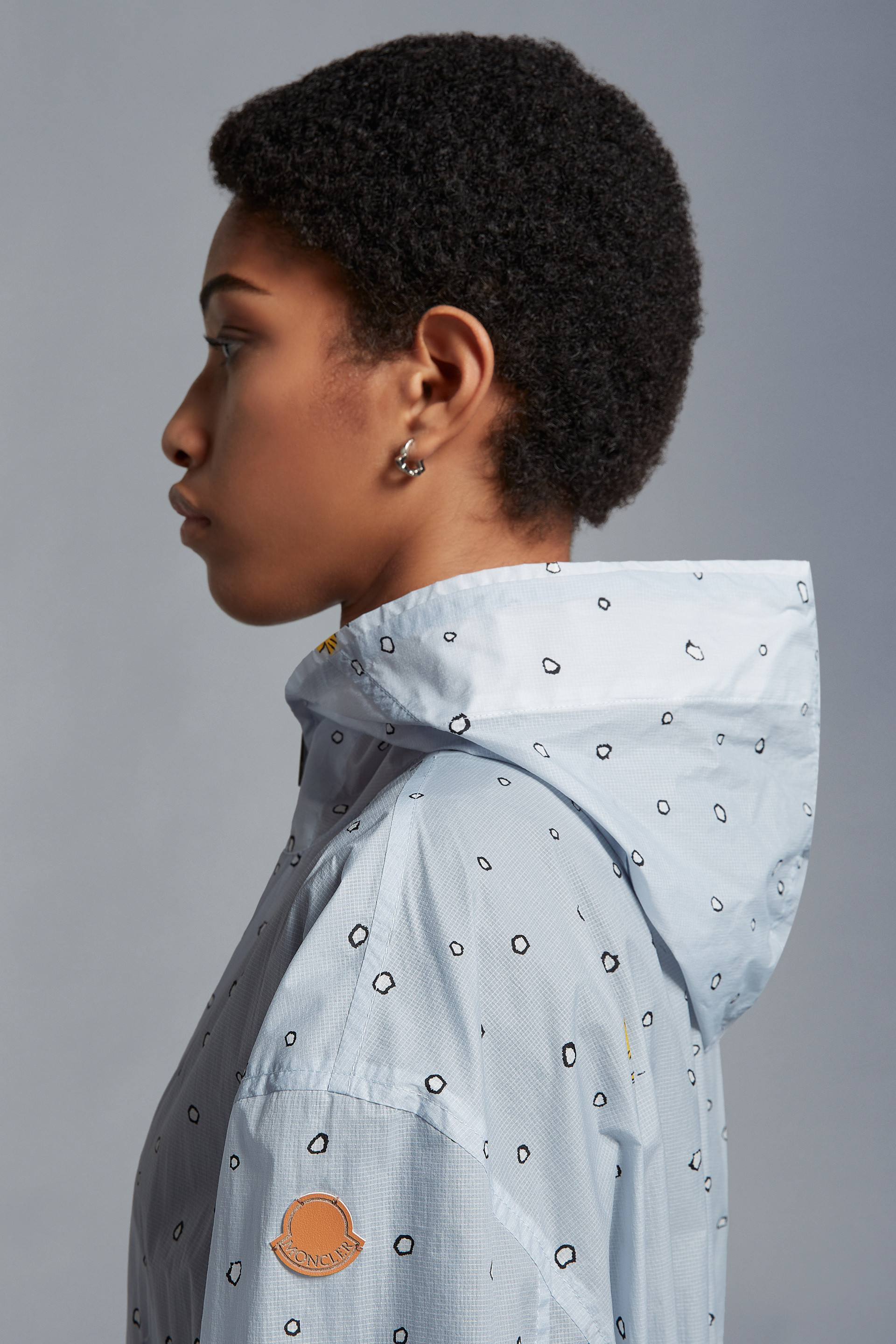 Shop Moncler Erne Parka Coat In Gray
