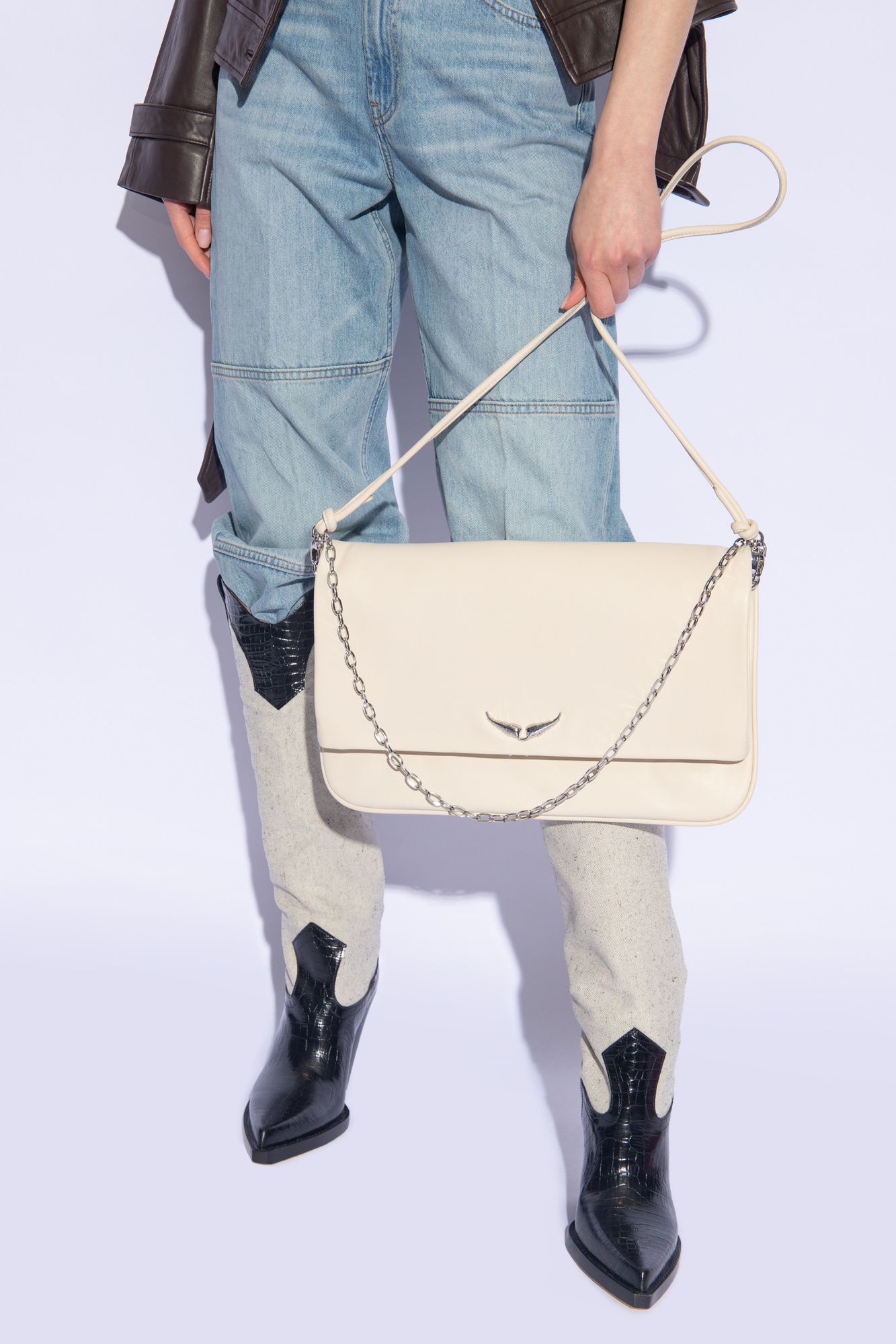ZADIG & VOLTAIRE LARGE ROCK ETERNAL CLUTCH BAG