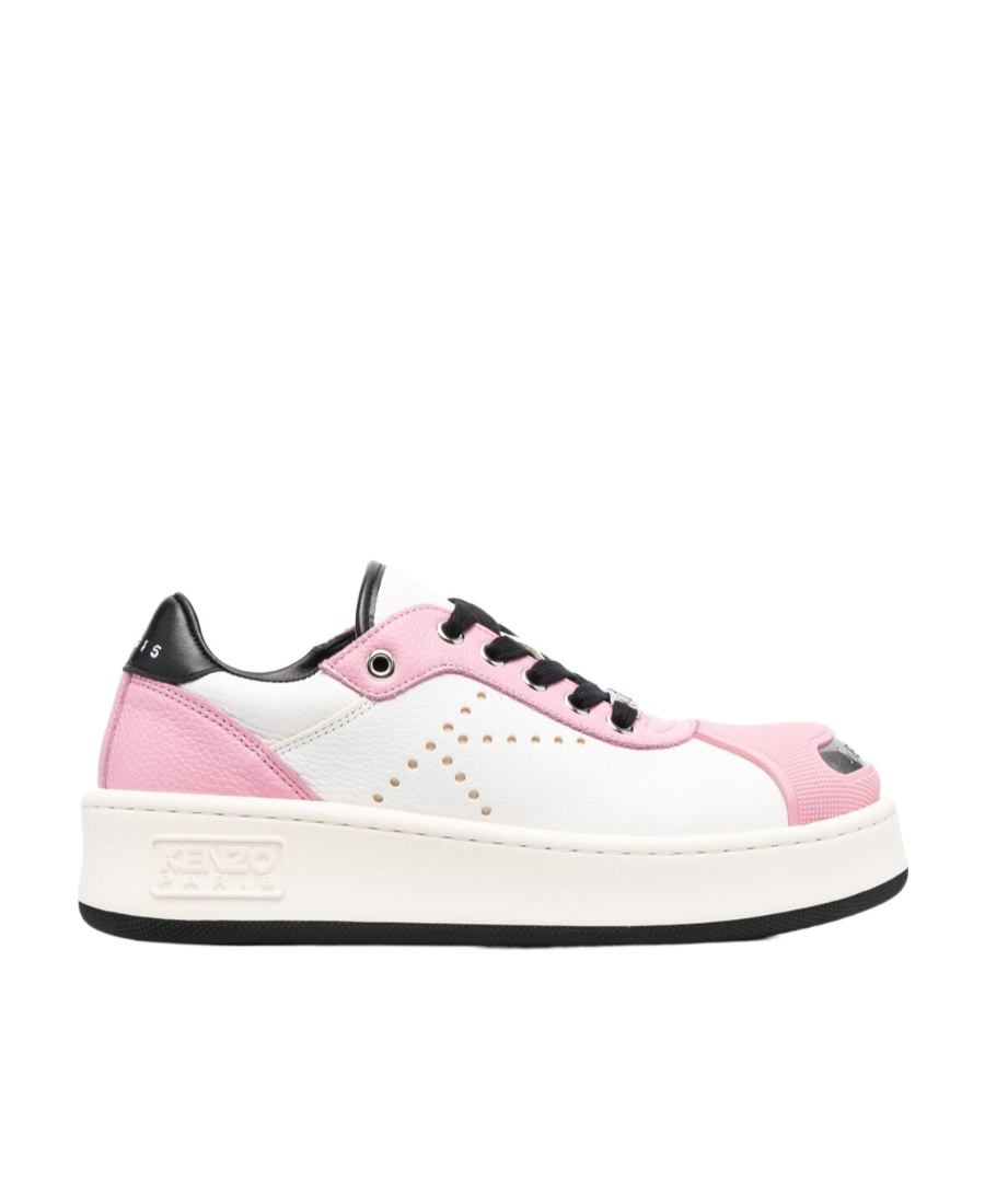 Kenzo Contrasting-toecap Low-top Sneakers In White