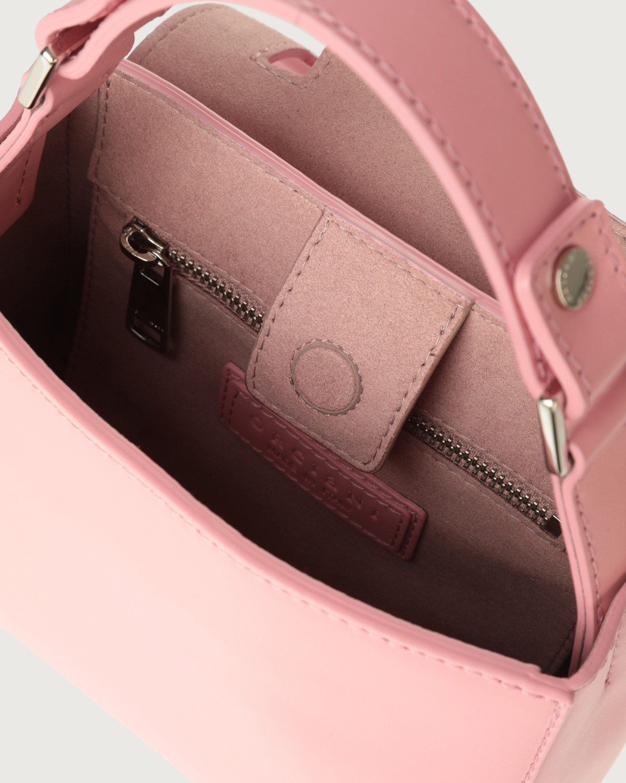 Orciani Sveva Vanity Mini Leather Handbag With Shoulder Strap