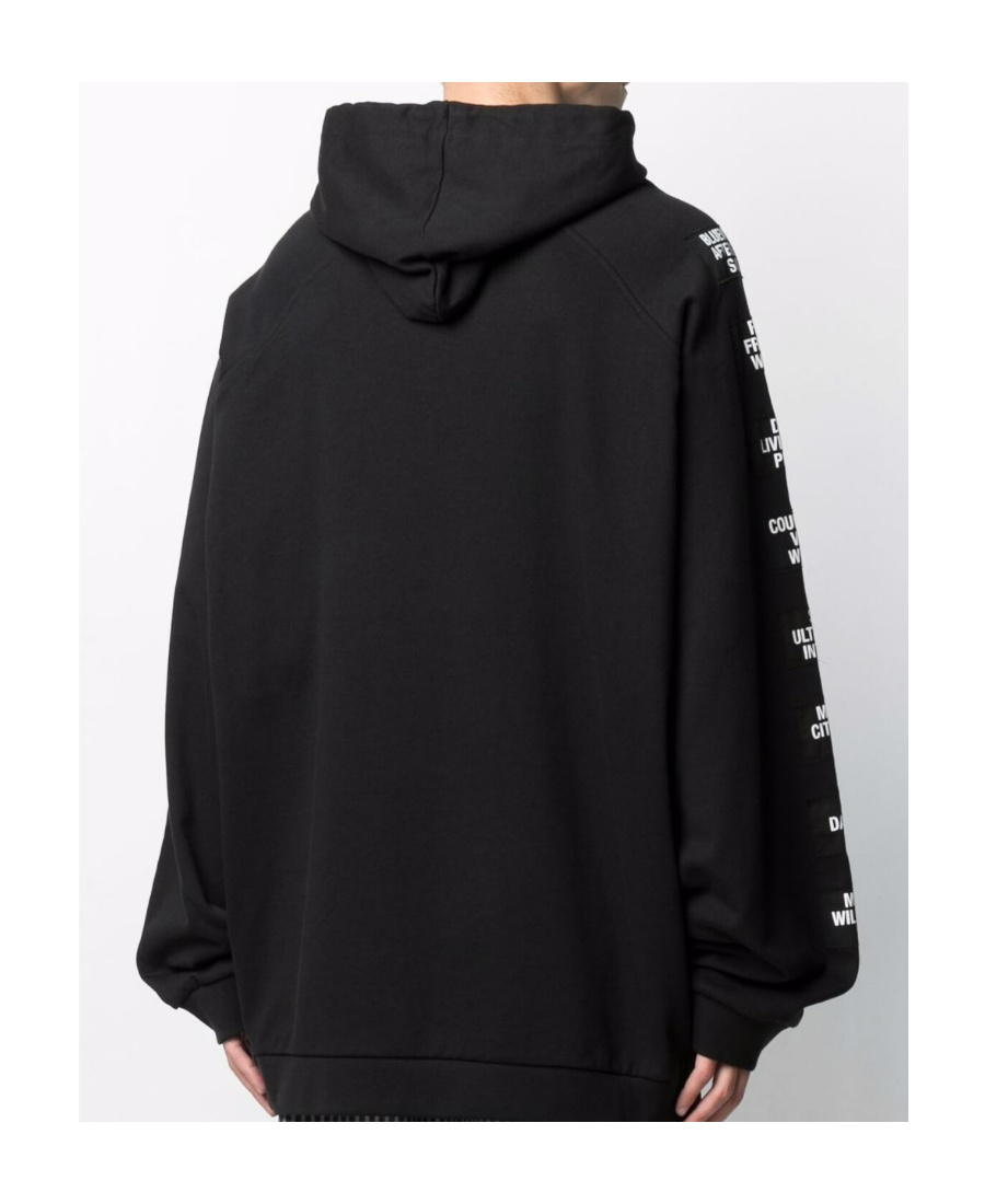 Raf Simons Oversized Patch-embellished Hoodie In Black
