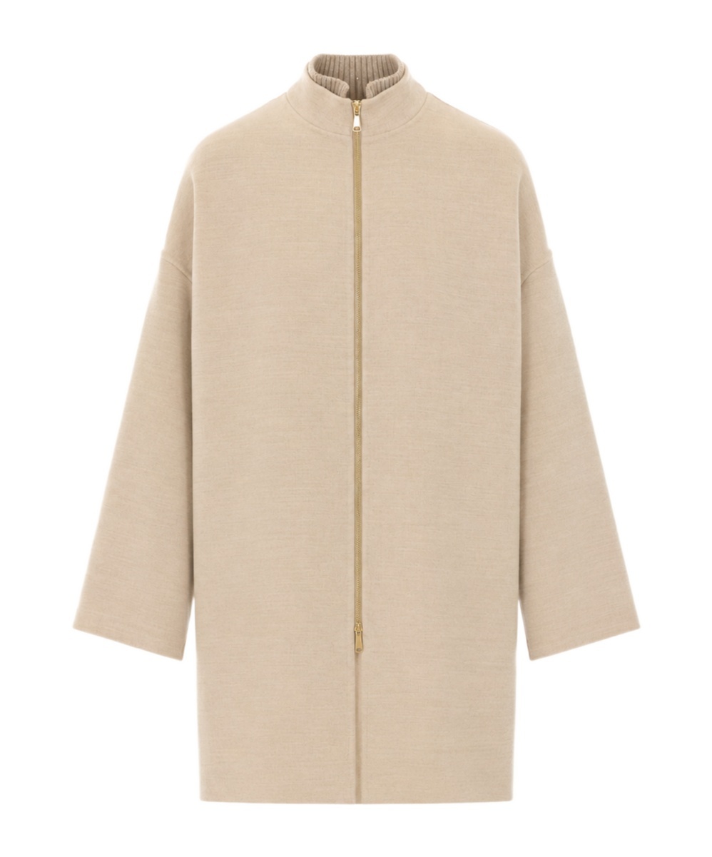 Fabiana Filippi Long Coat In Brown