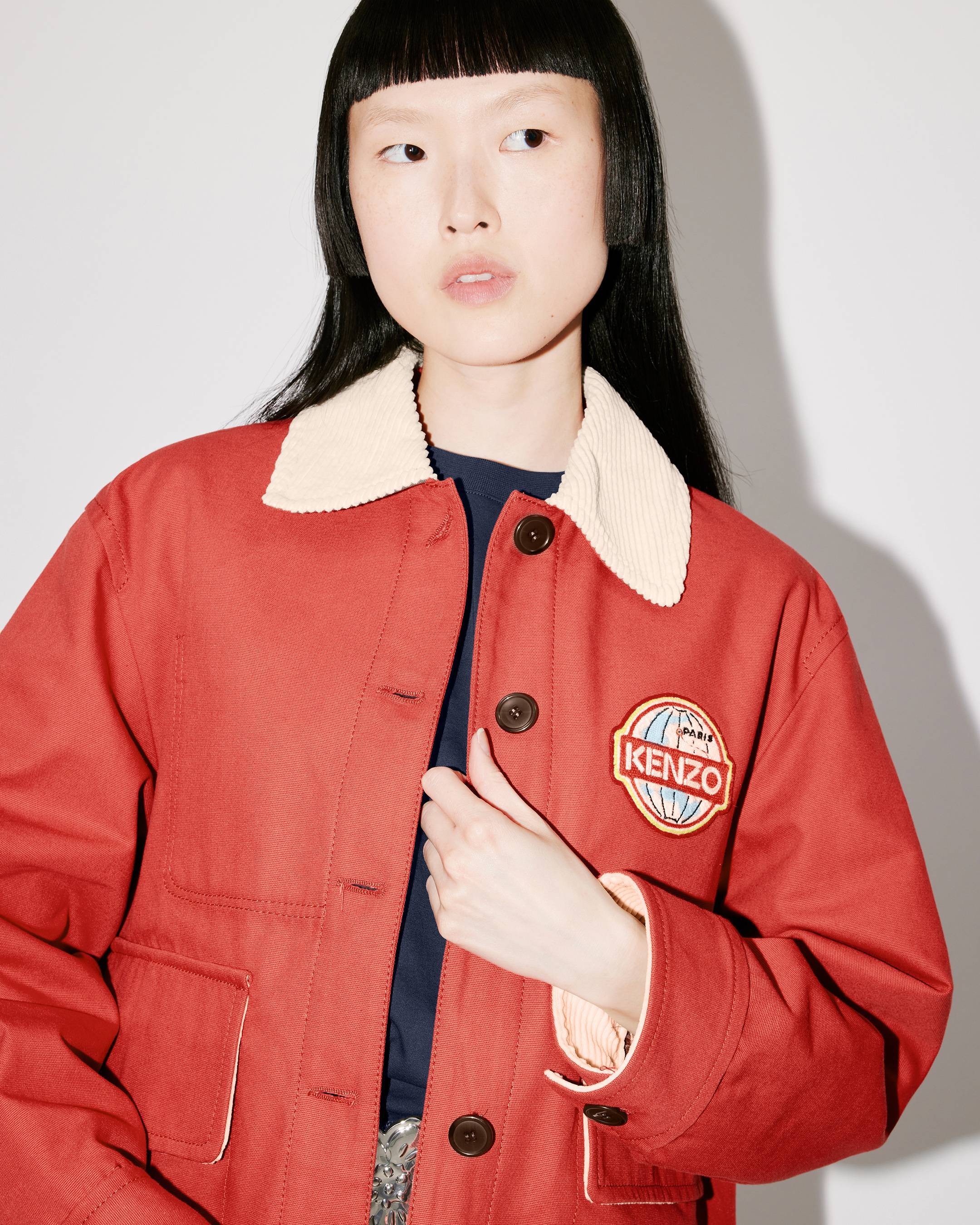 Kenzo Classic Pilot Casual Jacket In Brown