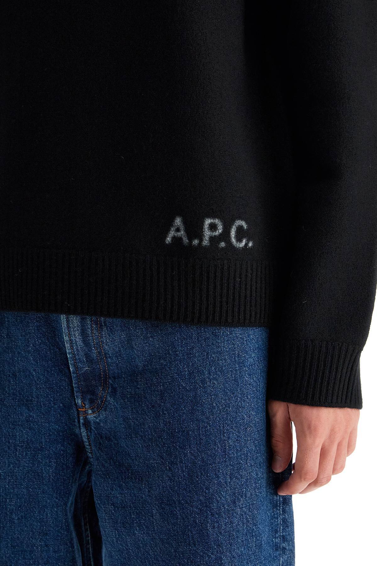 A.p.c. A. P.c. Classic Pullover Sweater For Men In Black