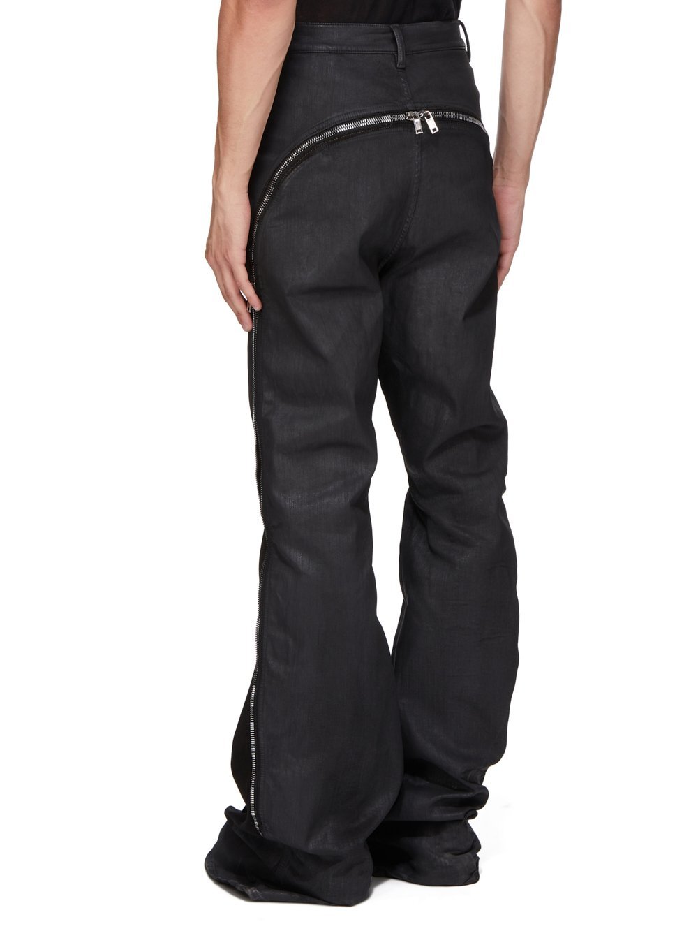 Rick Owens Drkshdw Bolan Banana Jeans With Zip Detail In Black
