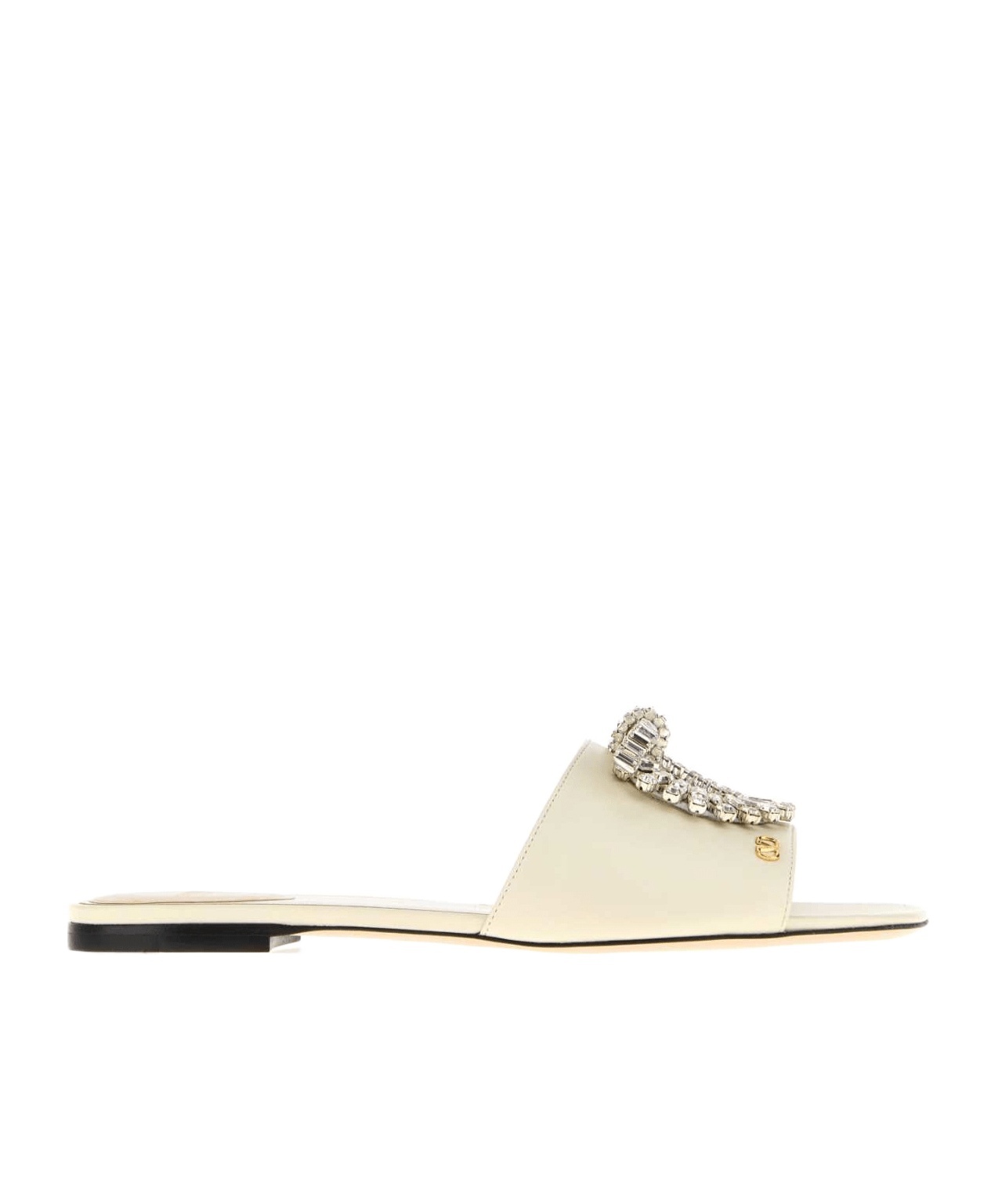 Valentino Adamantine Crystal-embellished Sandals In White