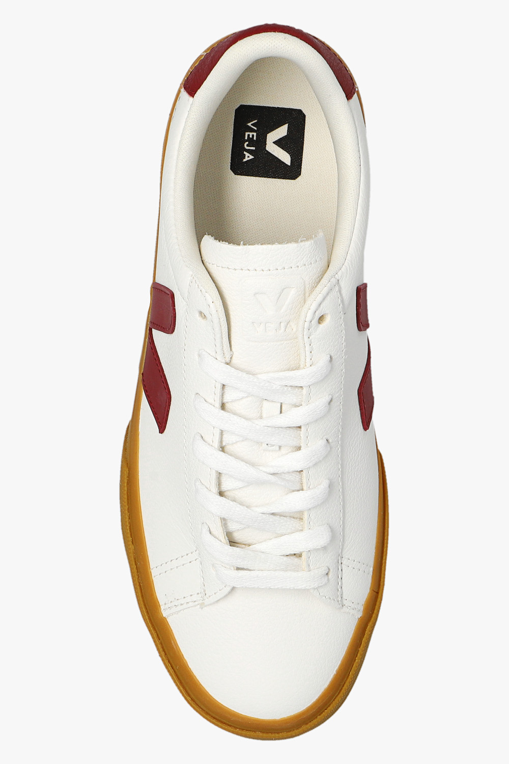 Shop Veja Campo Leather Sneakers In White