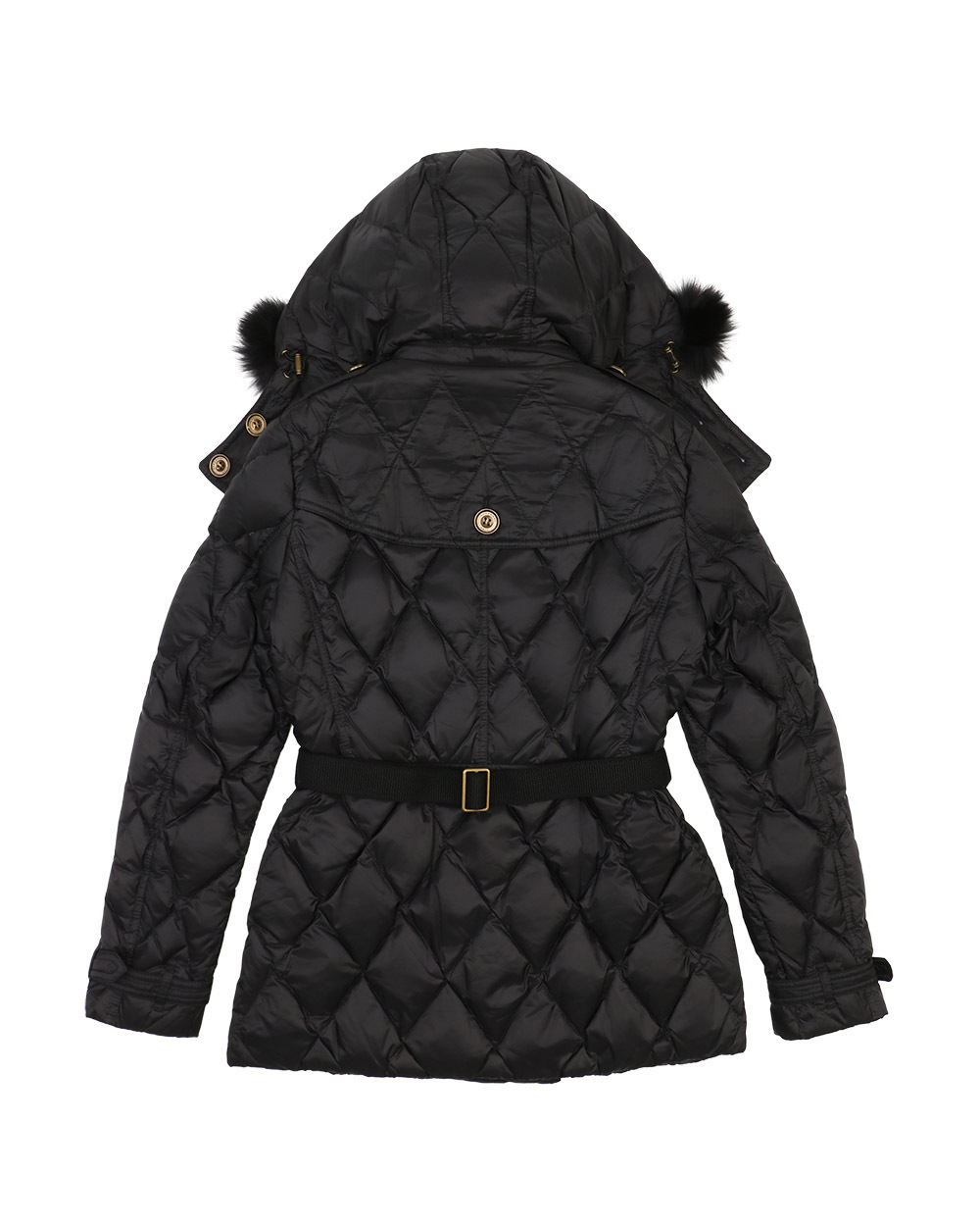 Burberry Hooded Down Jacket In Black