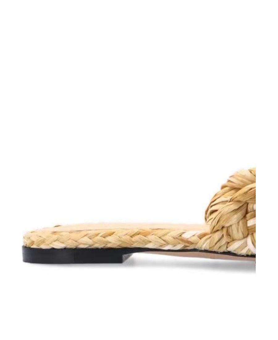 Bottega Veneta Logo Open-toe Flat-bottomed Cool Mop In Nude