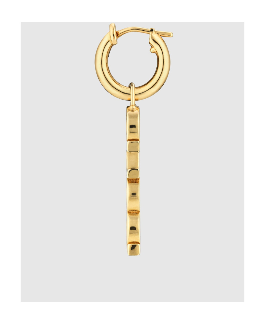 Gucci Logo Hoop Earrings In Yellow