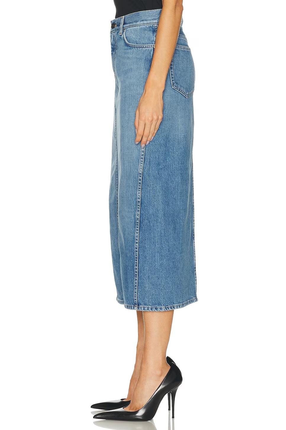 Givenchy Denim High-split Midi Skirt